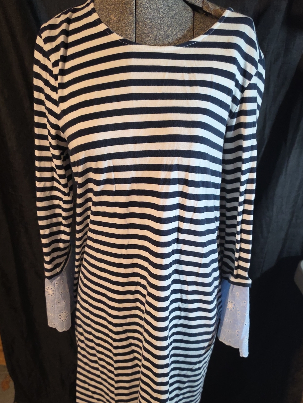 Tommy Hilfiger Navy & White Striped Dress